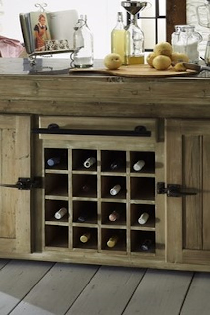 Barista Küche Küchenblock freistehend mit 2 Türen und Weinfach